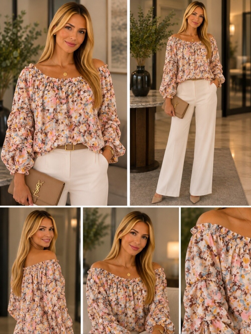 August Max Multicolor Floral Blouse